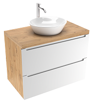 Тумба со столешницей ЗОВ Дион 60 см белый матовый/дуб