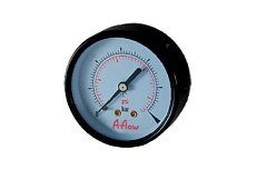 Манометр от 0 до 250 бар из углеродистой стали, D50 мм, NPT 1/4&quot;, штуцер сзади по центру A-Flow G10-C-4N-50B-250bar