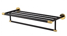 Полка для полотенец Wonzon&Woghand Majestic WW-9281 черный/золото