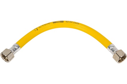 Подводка для газа СТМ ГАЗ ПВХ, 1/2", гайка-гайка, 30 см CGVF1203