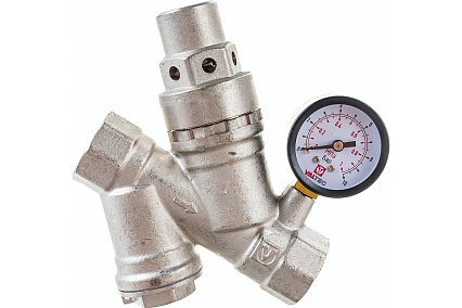 Редуктор давления Valtec с фильтром и манометром 3/4 " 2-5 бар VT.082.N.05