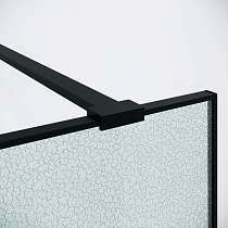 Душевая перегородка Niagara Nova NG-781-12BLACK 120x200 эффект битого стекла, профиль черный матовый