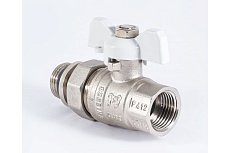 Шаровой кран PROFACTOR PF STANDARD с полусгоном, с уплотнением, в/н, ручка бабочка 1/2 дюйма PF UBV 324 UR