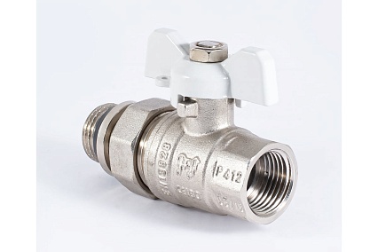 Шаровой кран PROFACTOR PF STANDARD с полусгоном, с уплотнением, в/н, ручка бабочка 1/2 дюйма PF UBV 324 UR