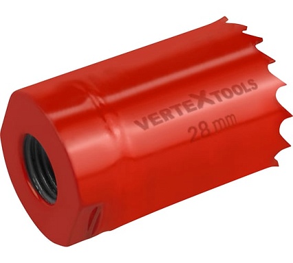 Коронка биметаллическая по металлу 28 мм Vertextools 2525-28