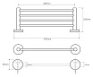 Полка для полотенец Bemeta Omega 104105082 65.5 см