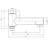 Излив для ванны AQUAme AQM8301GM поворотный, оружейный металл