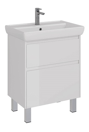 Мебель для ванной Lemark Combi 70 см белый глянец