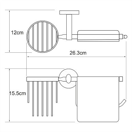 Держатель туалетной бумаги WasserKRAFT Rhein K-6259