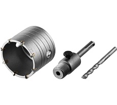Коронка с державкой по бетону Зубр 68 мм, SDS-Plus 29211-68