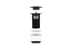 Донный клапан Aquatek AQ6002MB с переливом, Push-open, черный матовый