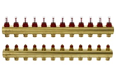 Коллекторы Danfoss FHF-12F с расходомерами для 12 контуров 088U0532