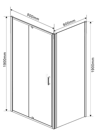 Душевой уголок Vincea Intra VSR-1I 80/90x80 хром, прозрачный