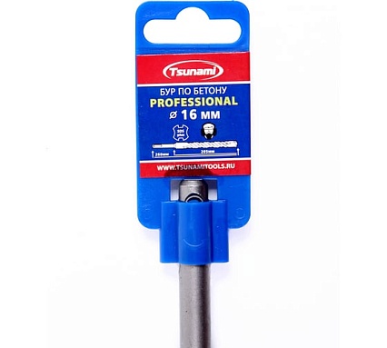 Бур по бетону SDS-plus Professional 16x260 мм Tsunami T10610200016260