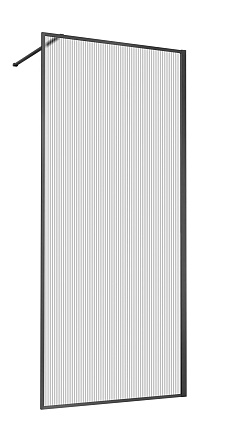 Душевая перегородка Vincea Волк-Ин (Walk-In) VSW-1HP700FLGM 70x200 вороненая сталь, рифленое