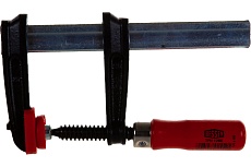 Струбцина из ковкого чугуна BESSEY 120/60, усилие 5.5 кН, с деревянной рукояткой, BE-TPN12BE