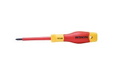 Диэлектрическая отвертка Wokin крестовая, PZ1x80 мм 1352865