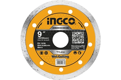 Диск алмазный сплошной (230х5х2.5х22 мм) Ingco DMD022302M