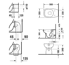 Приставной унитаз Duravit D-Code 21150900002