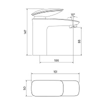 Смеситель для раковины Iddis Stone STOSB00i01 хром