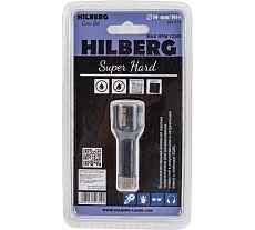 Коронка алмазная с воском по керамике и керамограниту Super Hard (14 мм; M14) Hilberg HH614