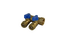 Коллектор с шаровыми кранами SMT 1х20х2, 2 выхода 1833Н102002