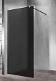 Душевая перегородка Vincea Волк-Ин (Walk-In) VSW-1H100GFGM 100x200 вороненая сталь, матовое тонированное