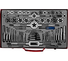 Набор метчиков и плашек Зубр сталь 9ХС, 65 предметов 28118-H65_z01