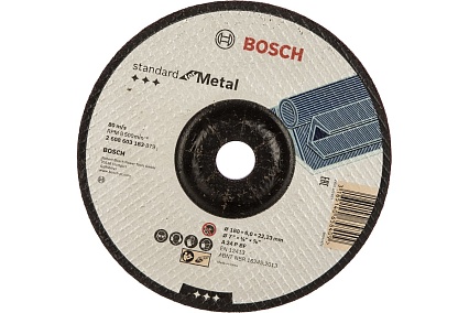 Круг обдирочный Standard по металлу (180x6х22.2 мм) Bosch 2608603183