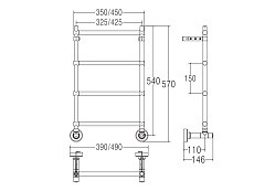 Полотенцесушитель водяной Margaroli Mini 3-442 хром