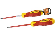 Шлицевая отвертка TDM серия ЭкспертЭлектрик тип SL3x100 диэлектрическая SQ1007-0101