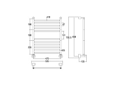 Полотенцесушитель водяной Margaroli Mini 3-484 хром