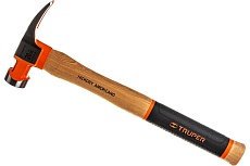 Молоток-гвоздодер Truper с рифленым бойком, деревянная ручка, американский орех, увеличенная площадь бойка, вес бойка-0,5 кг, длина ручки-41 см 19990