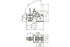 Механический прижим KUKAMET с Т-образной рукояткой усилие 70 кг 251-2
