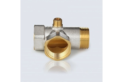 Штуцер пятивыводной Aquasfera 3x1"+2x1/4" латунь никелированная 9036-01 215-0215