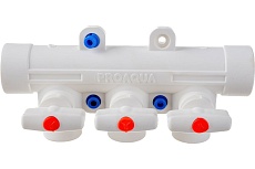 Коллектор PRO AQUA PP-R с 3 выходами, белый ШК 25-20 PA6710308Pb