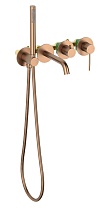 Смеситель для ванны Timo Saona 2314/19YSM с душем, розовое золото
