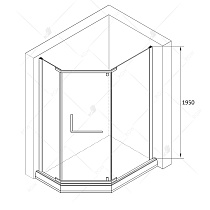 Душевой уголок RGW Passage PA-91 80x90, трапеция, прозрачное