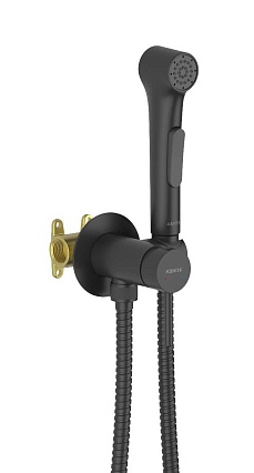 Смеситель Aquatek Европа AQ1020MB с гигиеническим душем, черный матовый Смеситель Aquatek Европа AQ1020MB с гигиеническим душем, черный матовый