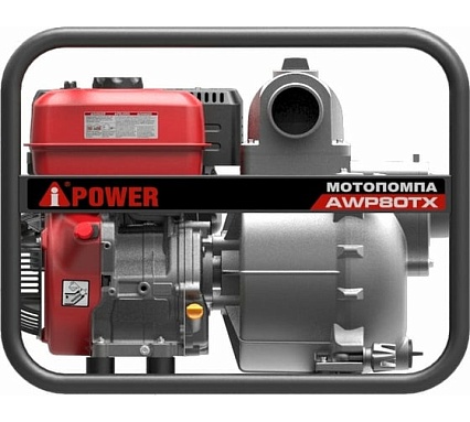 Бензиновая мотопомпа для сильно загрязненной воды A-iPower AWP80TX 30331