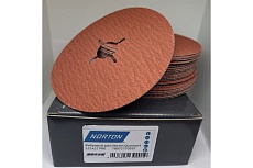 Фибровый диск QUANTUM 3 125x22 мм, Р80, 25 шт NORTON 78072770597