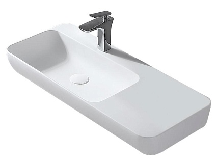 Раковина Vincea Solid Surface VWB-6S590MW 90 см белый матовый