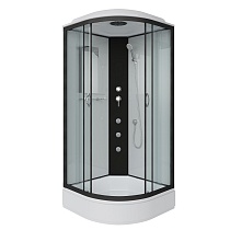 Душевая кабина Niagara NG 6701-14 90x90 стекло прозрачное, профиль черный, гидромассаж