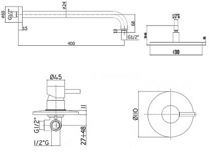 Душевой набор Paffoni Light KITLIG011BOKING белый матовый