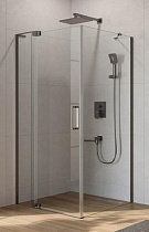 Душевой уголок Cezares Slider SLIDER-AH-1-90-70/80-C-GM 90x70/80 прозрачное, оружейная сталь