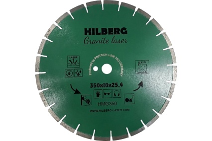 Диск алмазный отрезной Гранит Лазер 350х25,4х10 мм Hilberg HMG350