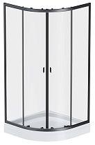 Душевой уголок Am.Pm X-Joy W88E-205-080BT64 80x80 с поддоном, прозрачный, черный матовый