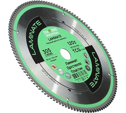 Диск пильный по ламинату, пластику Laminate 305x30/25.4 мм, Z=120 tcg Diamond Industrial DIDL305Z120