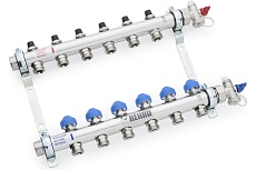 Коллектор REHAU 1 HKV 8 выход-3/4 ЕК нержавеющая сталь 12180811001