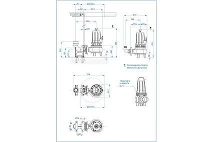 Погружной фекальный насос Dreno Pompe DNA 50-2/220-1 T 2001428